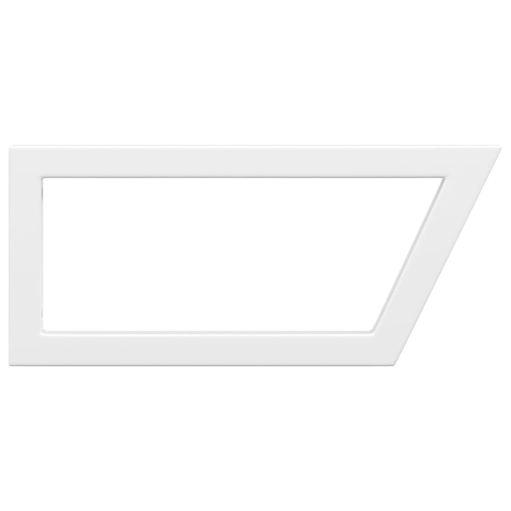Nosači polica za umivaonik 2 kom bijeli trapezni čelični Bijela 20 x 45 cm