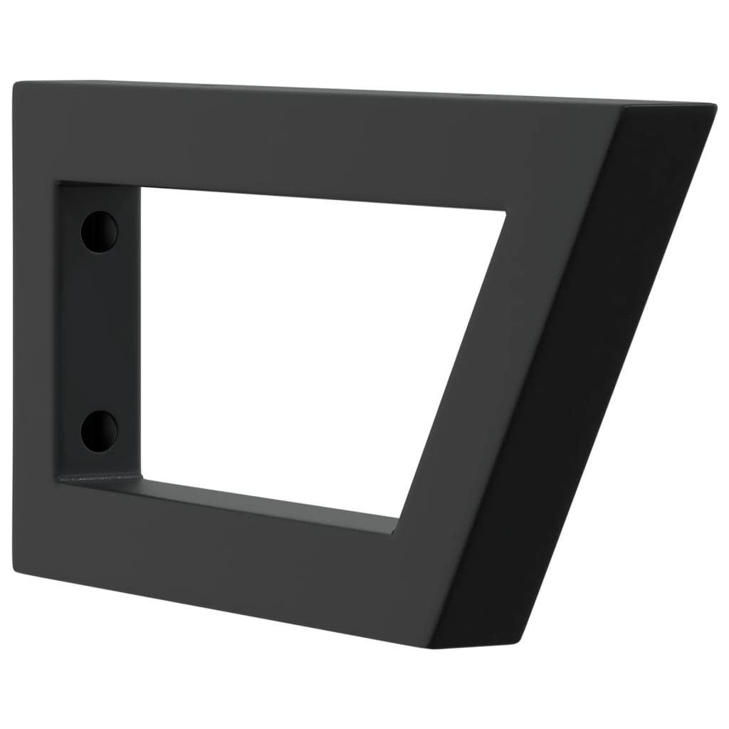 Nosači polica za umivaonik 2 kom crni trapezni čelični Crna 15 x 35 cm