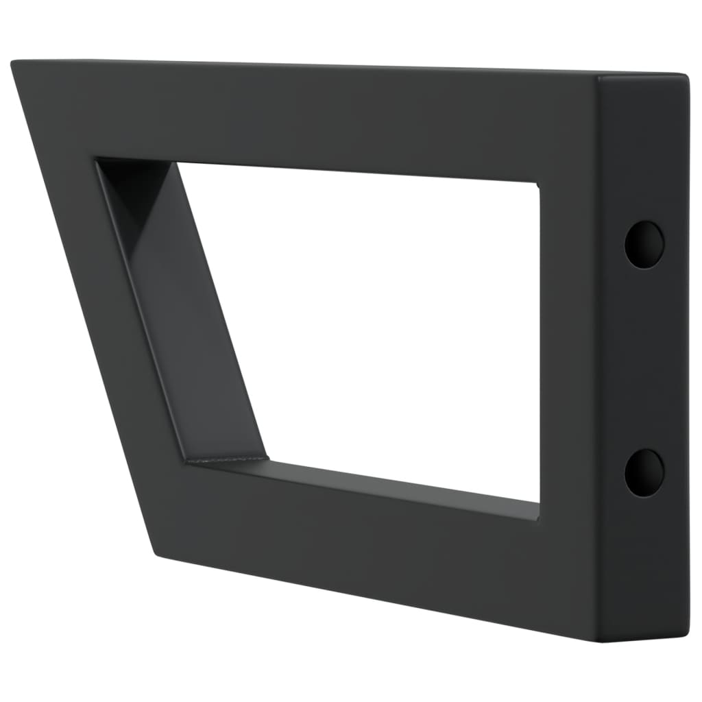 Nosači polica za umivaonik 2 kom crni trapezni čelični Crna 15 x 35 cm