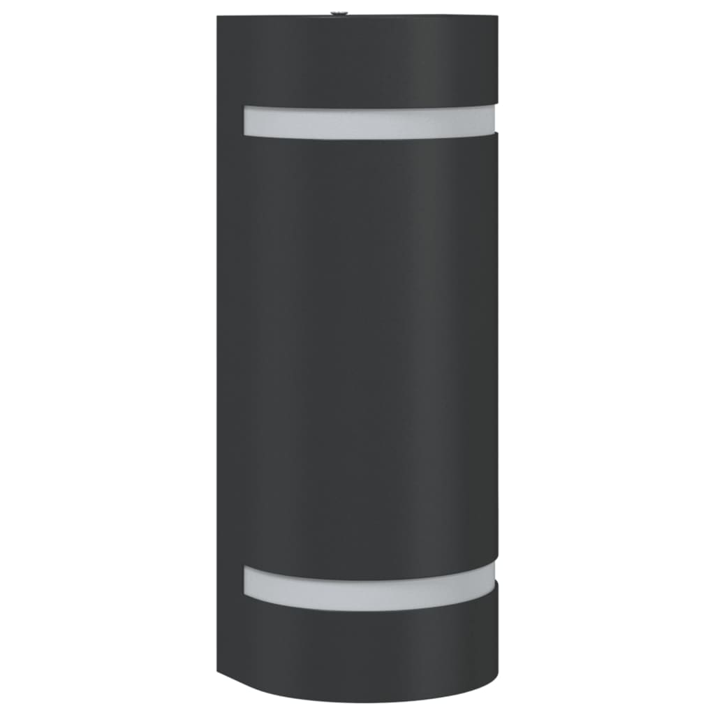 Vanjska zidna svjetiljka crna od lijevanog aluminija 80 x 100 x 240 mm