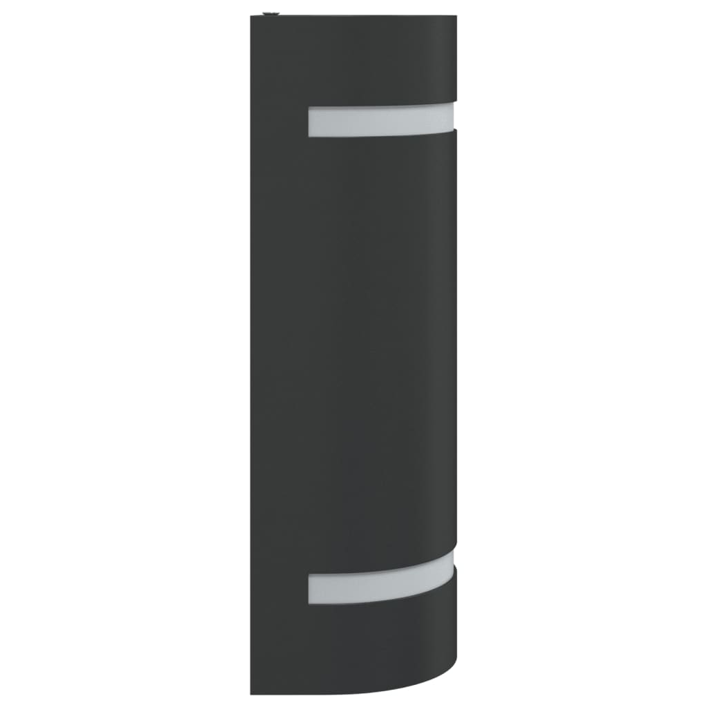 Vanjska zidna svjetiljka crna od lijevanog aluminija 80 x 100 x 240 mm