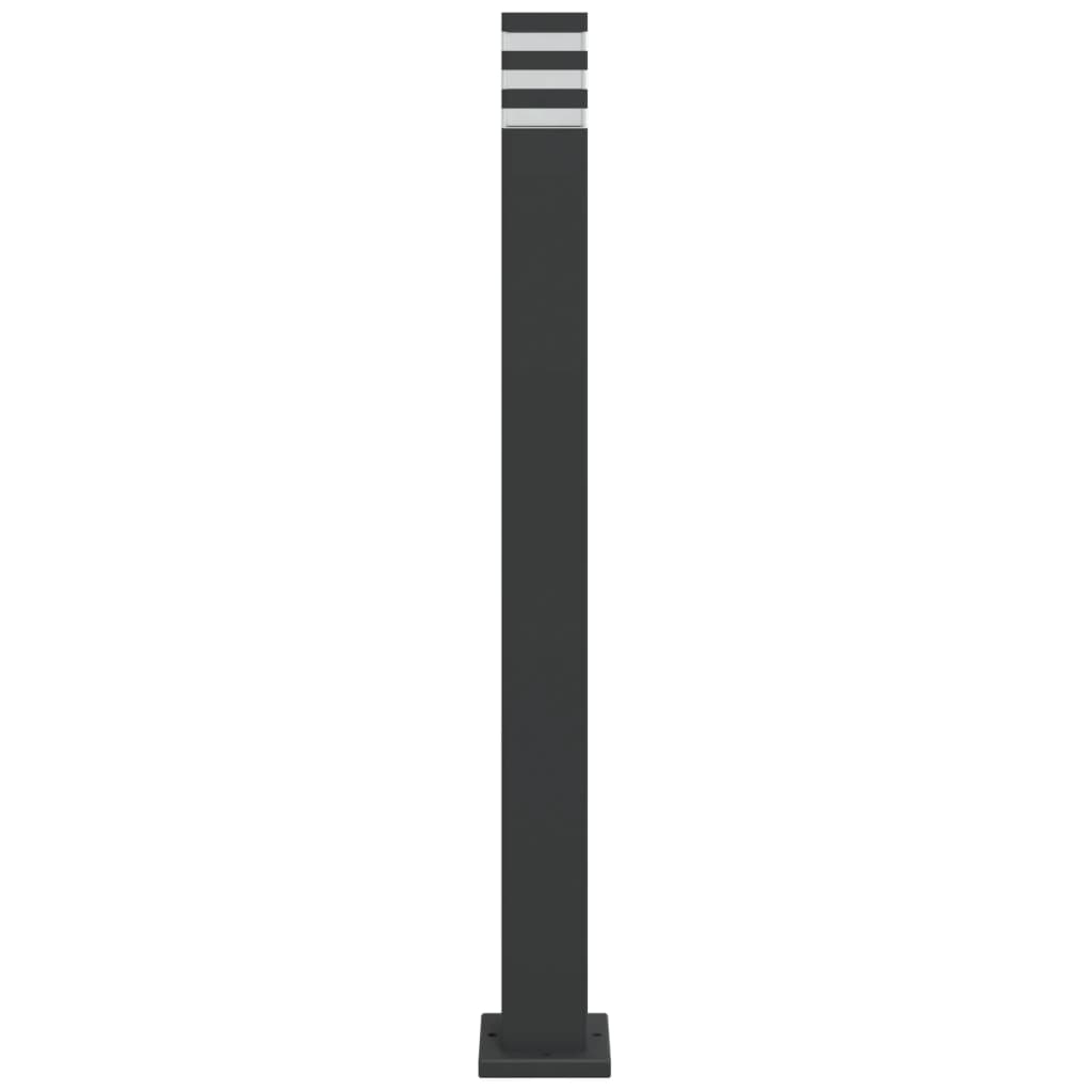 Vanjske podne svjetiljke 3 kom crne 110 cm aluminijske