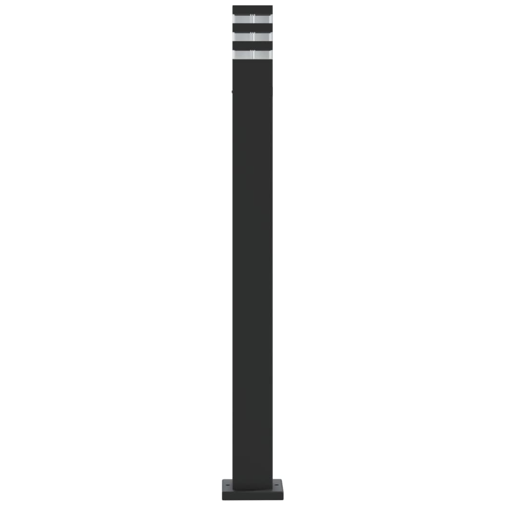 Vanjske podne svjetiljke 3 kom crne 110 cm aluminijske