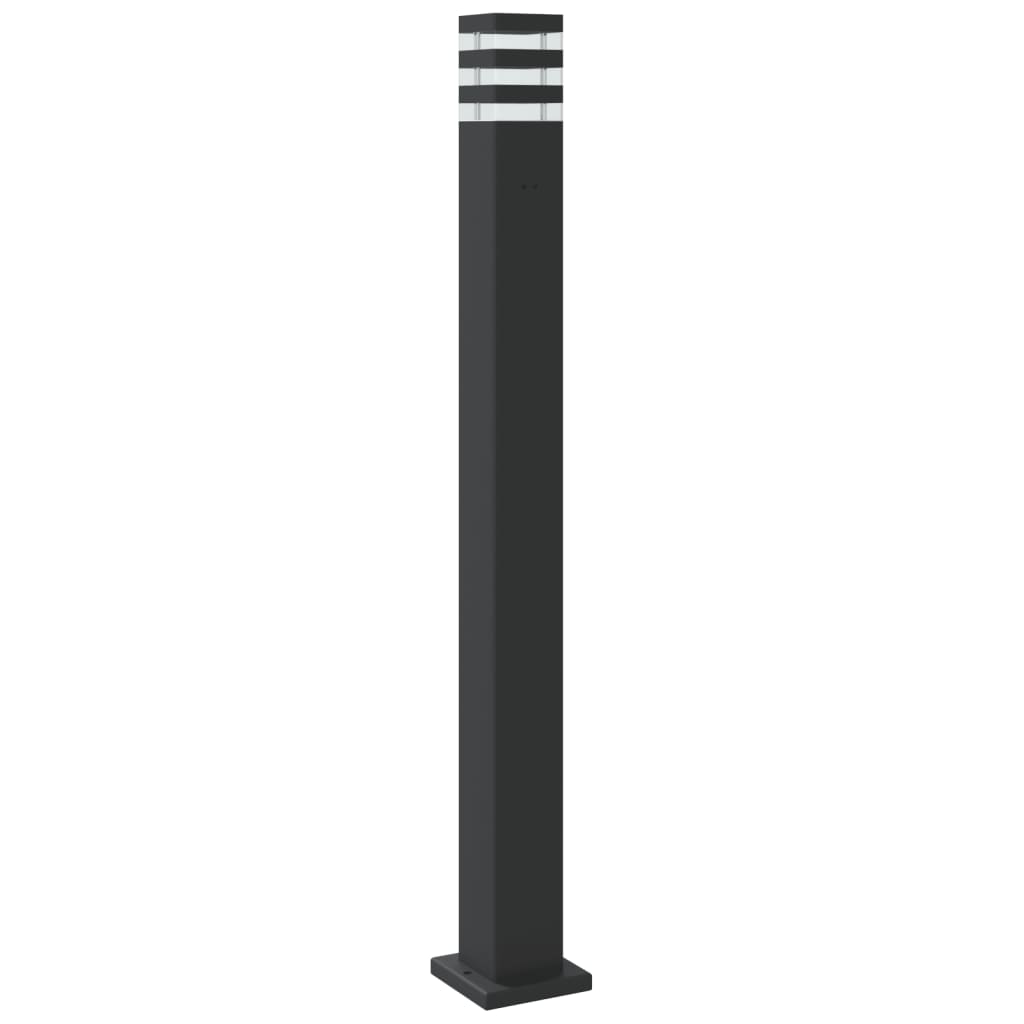 Vanjske podne svjetiljke 3 kom crne 110 cm aluminijske