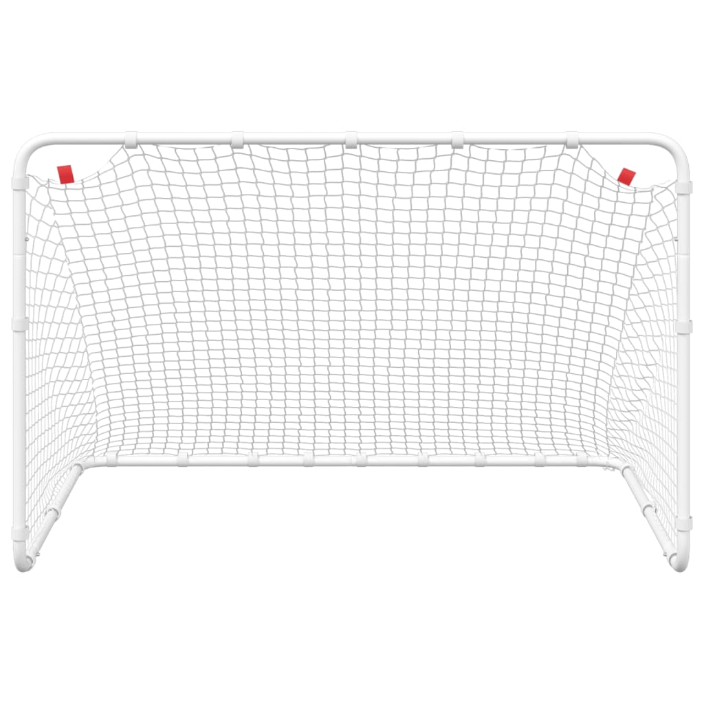 Nogometni gol Bijeli 122x81x81 cm Čelik