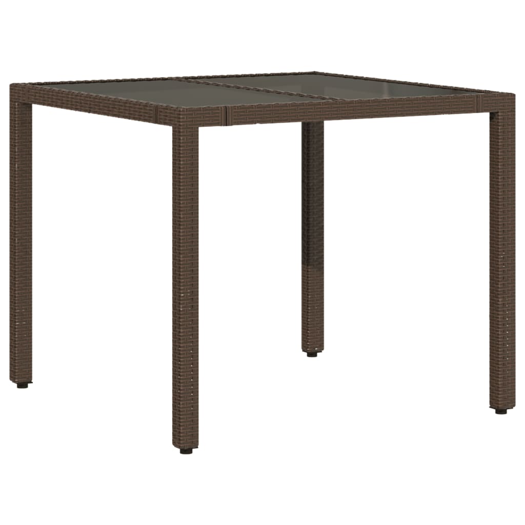 3-dijelni bistro set s jastucima smeđi od poliratana Smeđa 90 x 90 x 75 cm