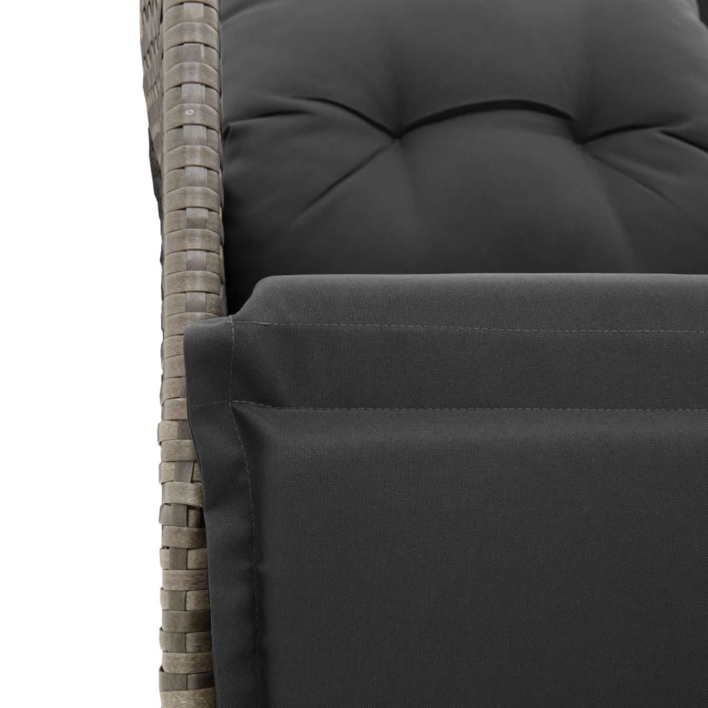 5-dijelni vrtni blagovaonski set sivi od poliratana Siva 90 x 90 x 75 cm