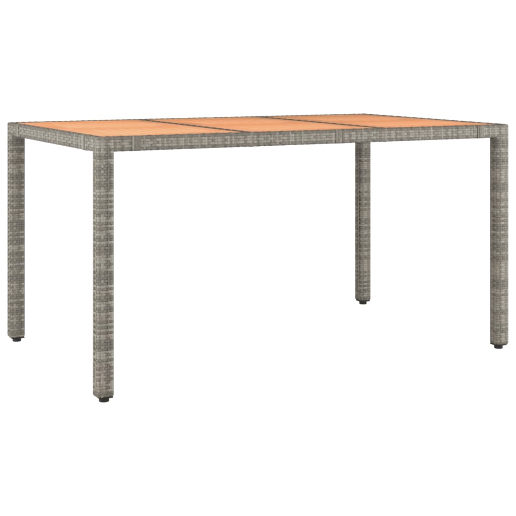 5-dijelni vrtni bistro set od poliratana s jastucima sivi 150 x 90 x 75 cm