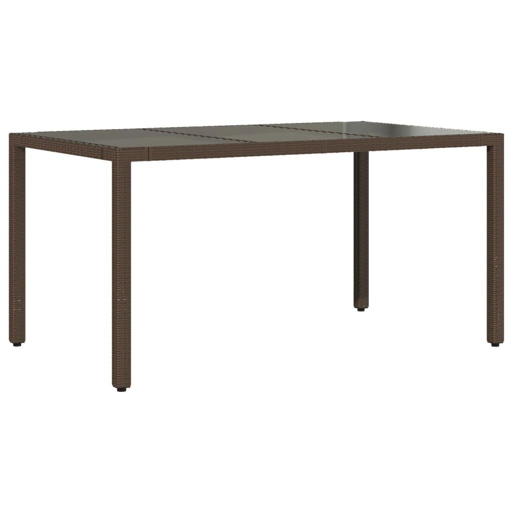 7-dijelni vrtni bistro set od poliratana s jastucima smeđi Smeđa 150 x 90 x 75 cm