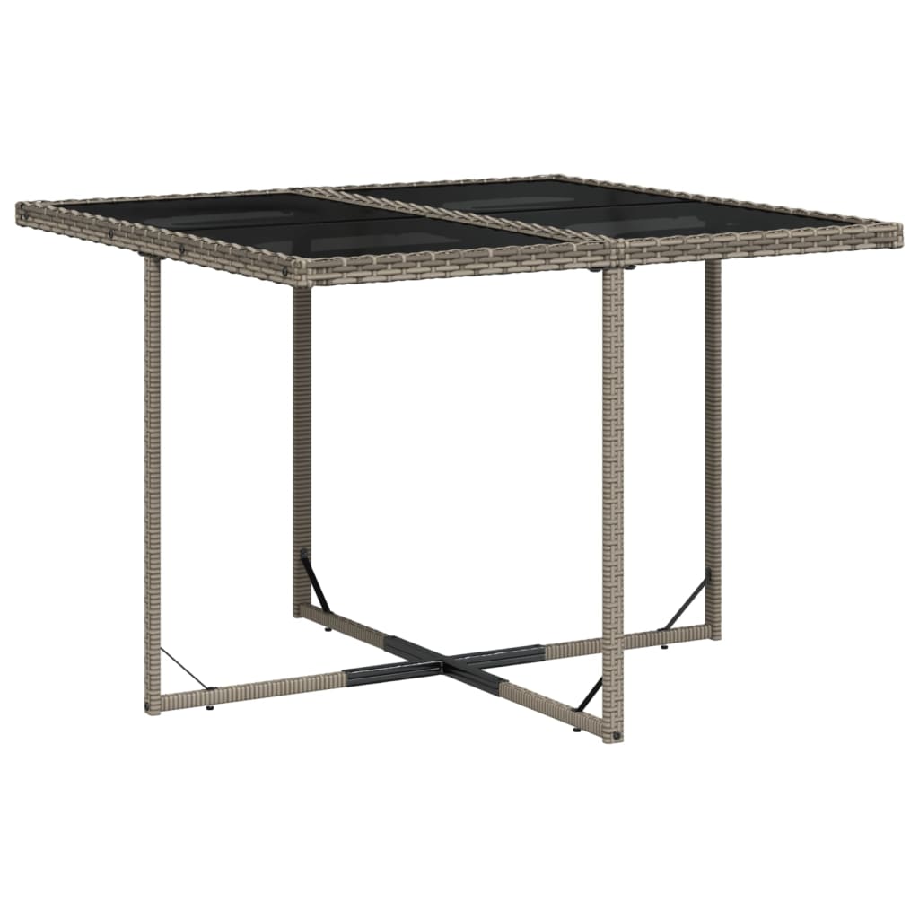 Vrtni blagovaonski set od 9 dijelova s jastucima, sivi poliratan