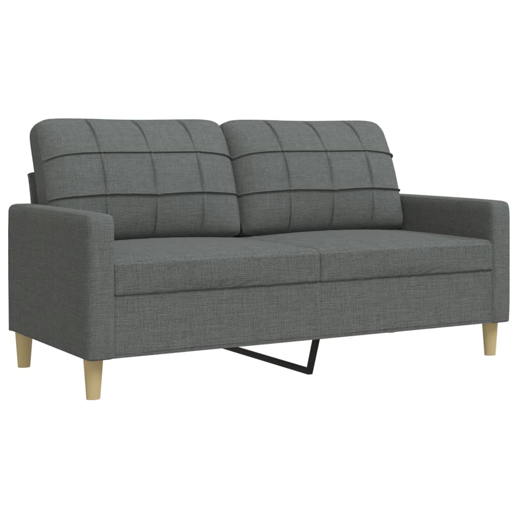 2-dijelni set sofa tamnosivi od tkanine