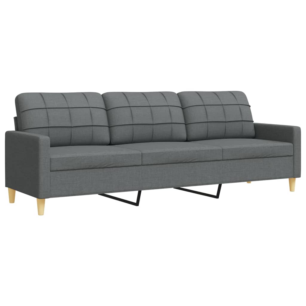 2-dijelni set sofa tamnosivi od tkanine