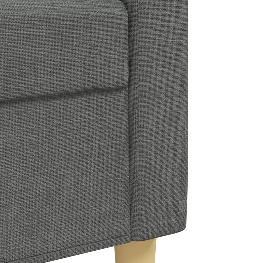 2-dijelni set sofa tamnosivi od tkanine