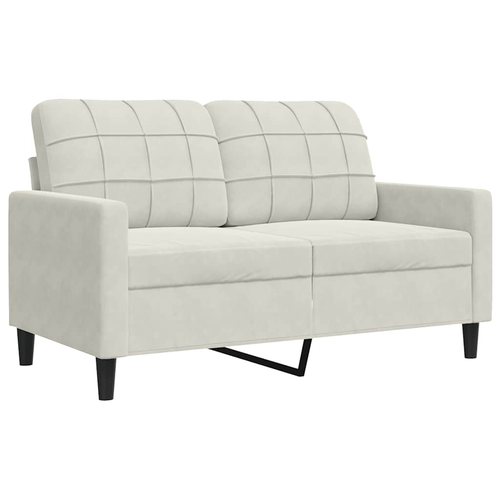 4-dijelni set sofa s jastucima krem baršunasti