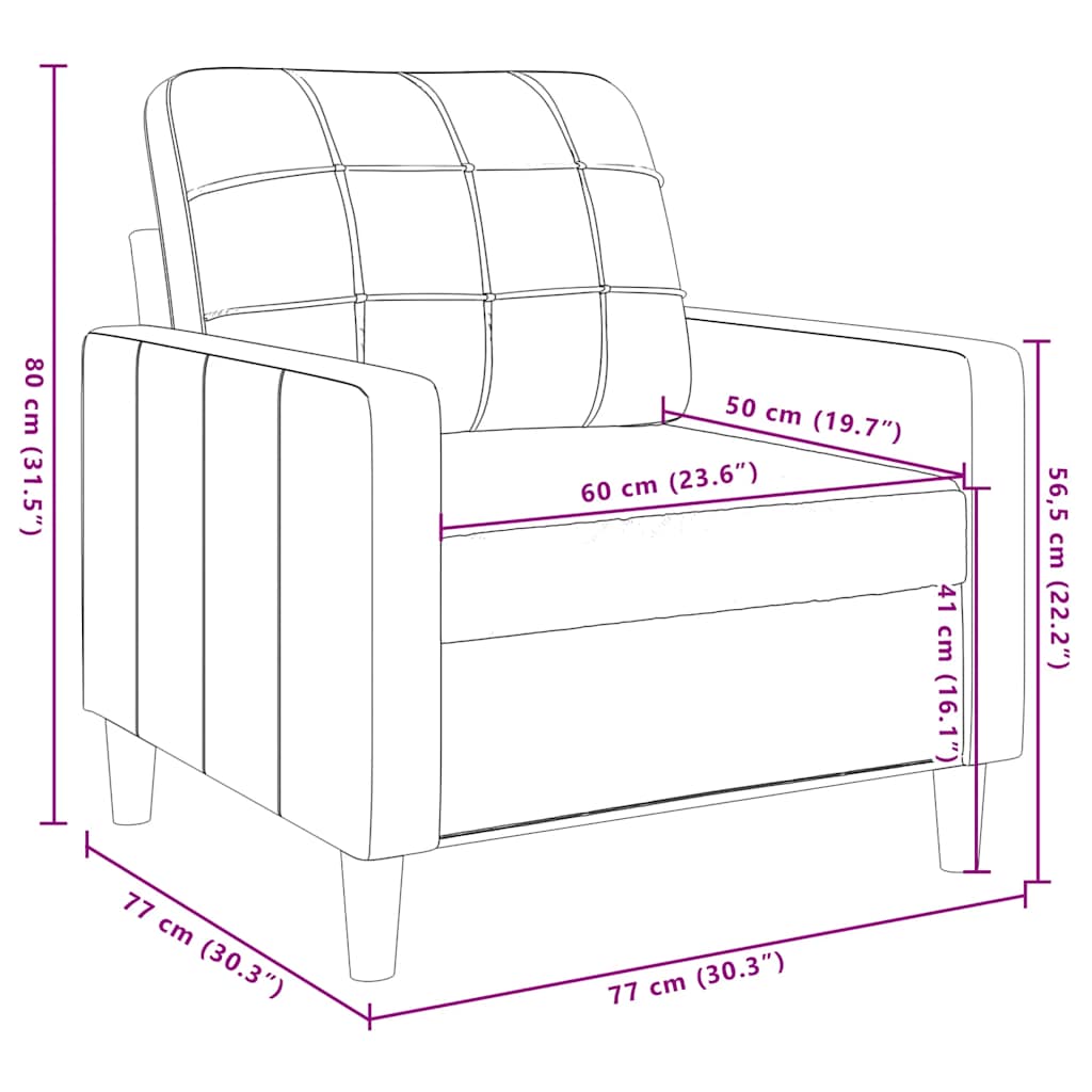 4-dijelni set sofa s jastucima krem baršunasti