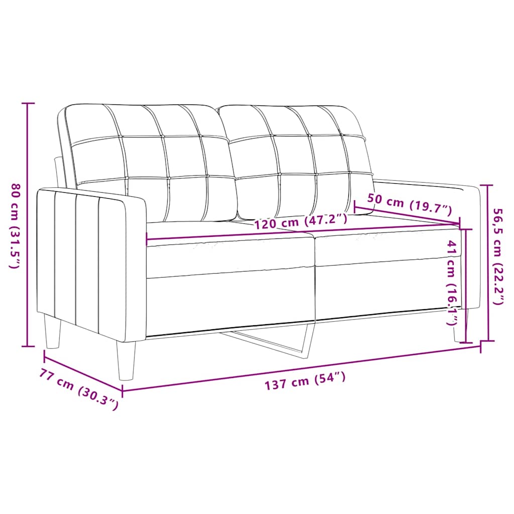 2-dijelni set sofa s jastucima smeđi baršunasti