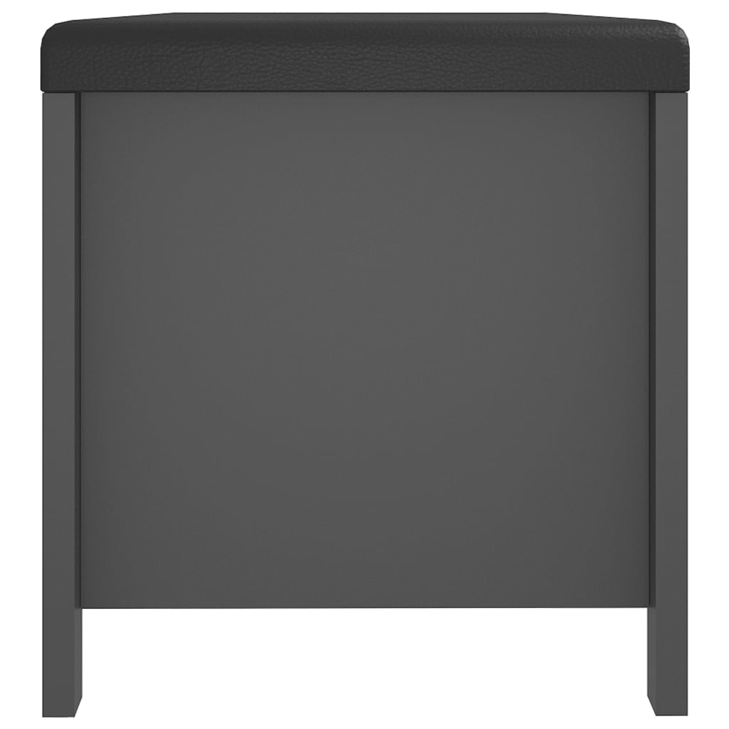 Kutija za pohranu s jastukom siva 105x40x45 cm
