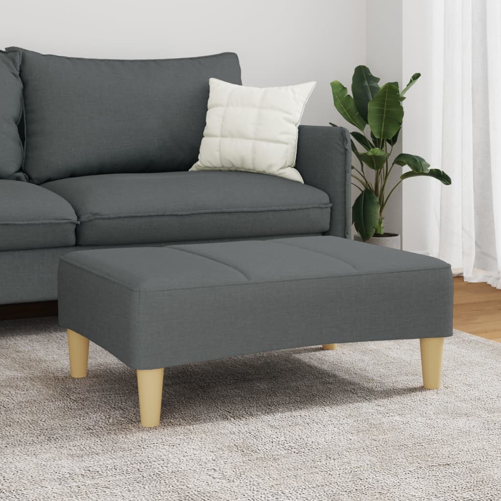 Tabure tamnosivi 77x55x31 cm od tkanine Siva