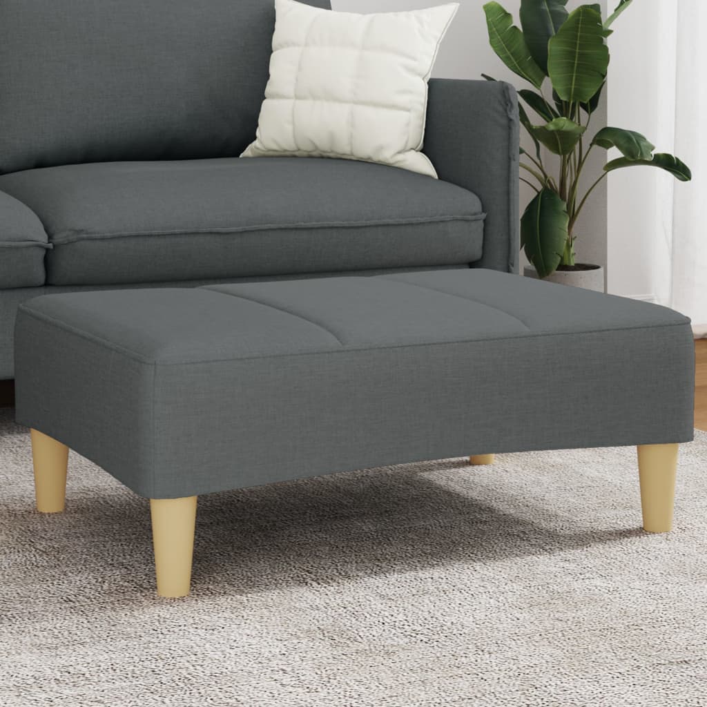 Tabure tamnosivi 77x55x31 cm od tkanine Siva
