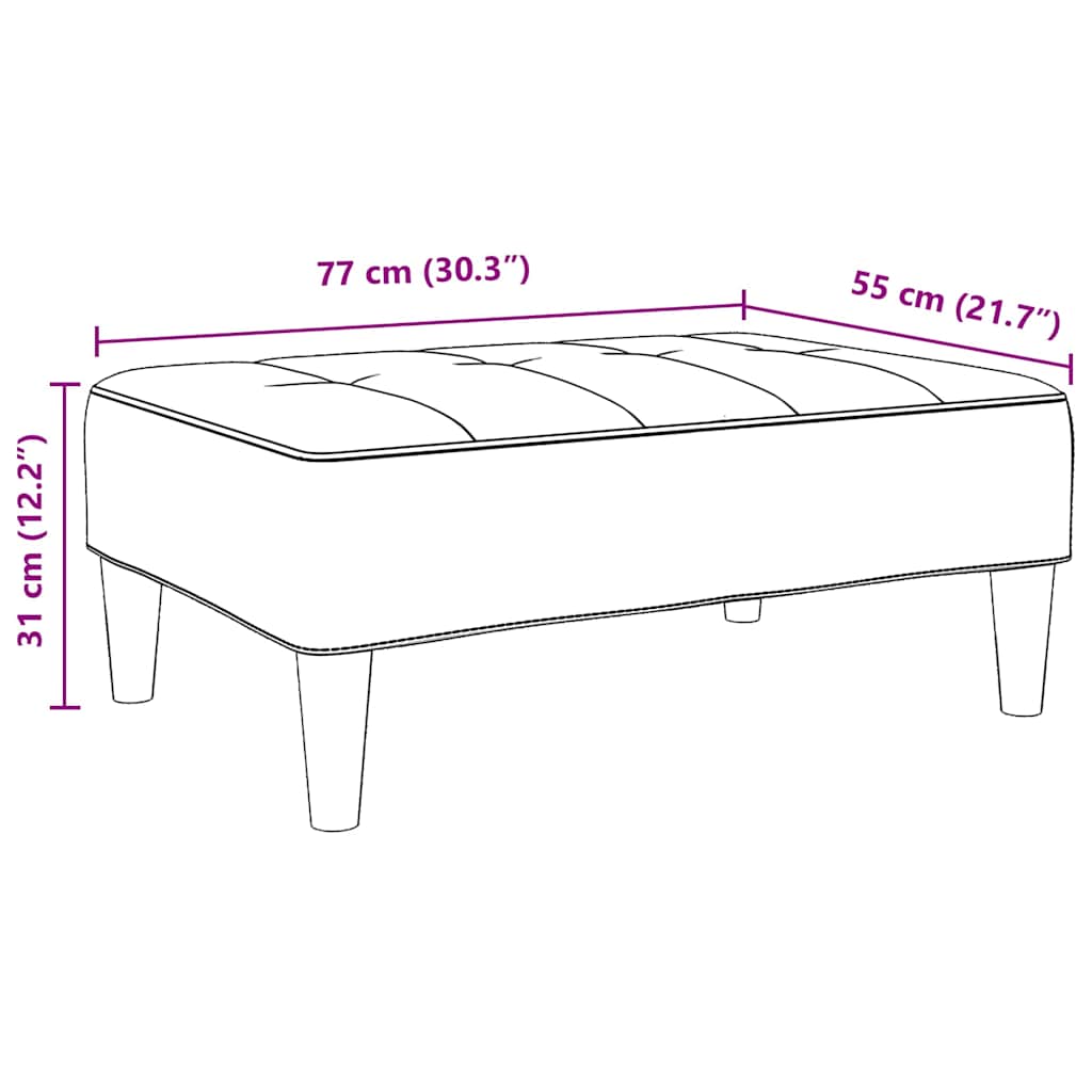 Tabure žuti 77x55x31 cm baršunasti Žuta