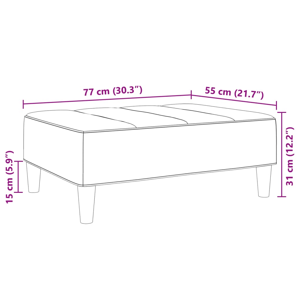 Tabure tamnosivi 77x55x31 cm baršunasti Siva