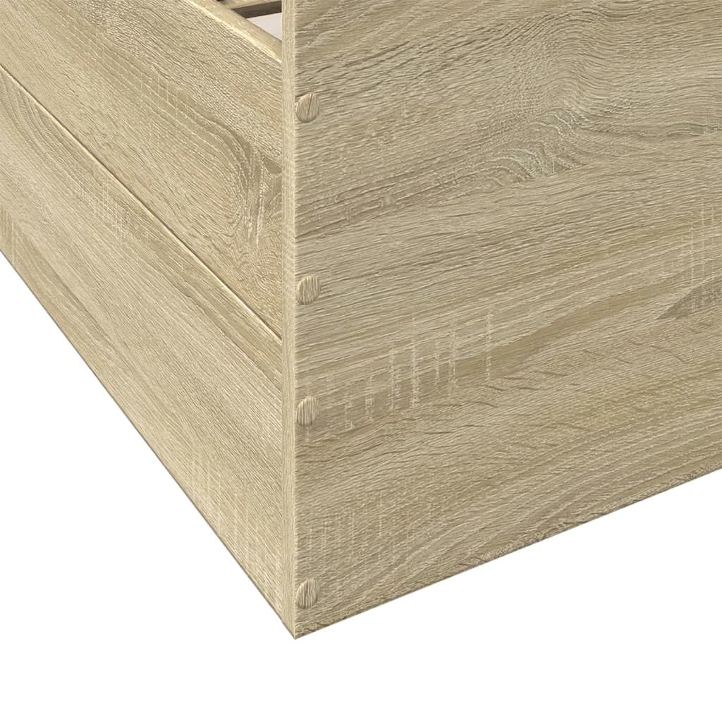 Okvir za krevet s ladicama boja hrasta 90x200 cm Smeđa 90 x 200 cm