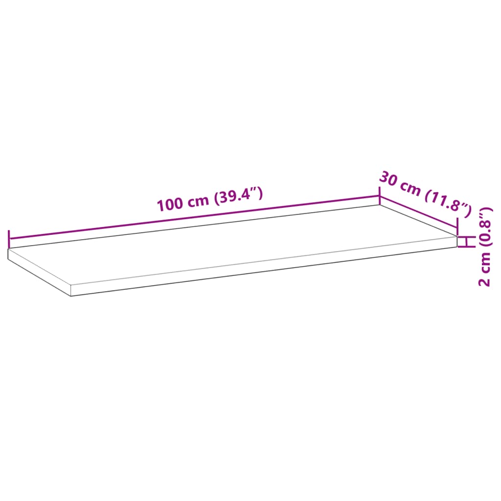 Plutajuće police 4 kom 100x30x2 cm Neobrađeno puno drvo akacije