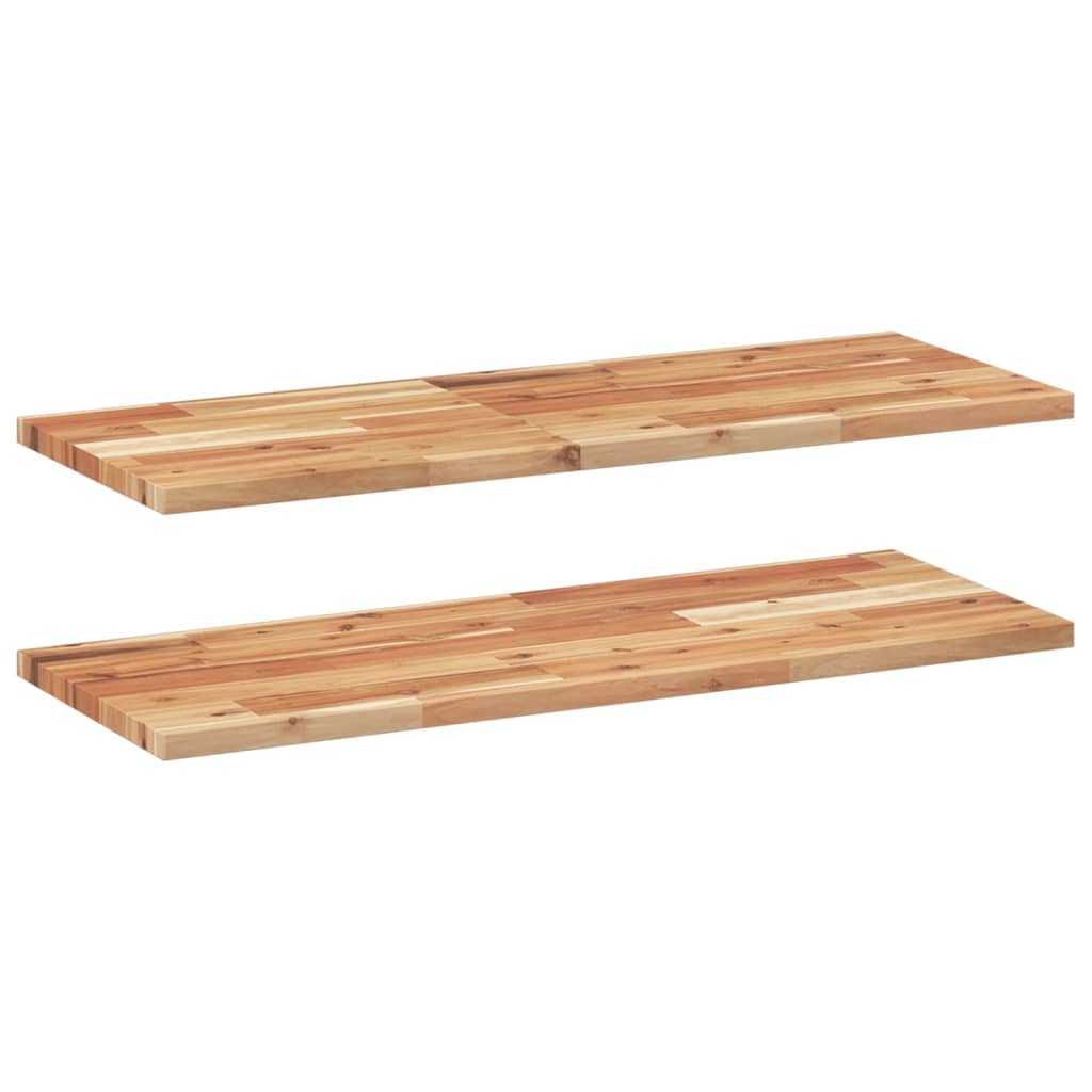 Plutajuće police 2 kom 100x30x2 cm Masivno drvo akacije s uljnim premazom