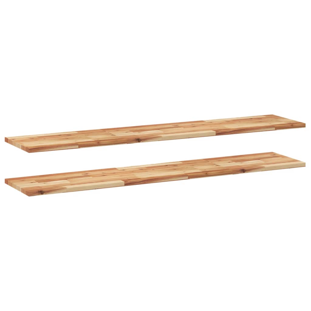 Plutajuće police 2 kom 120x30x2 cm Masivno drvo akacije s uljnim premazom