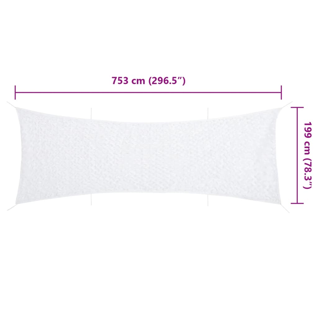 Kamuflažna mreža s torbom za pohranu 753 x 199 cm bijela