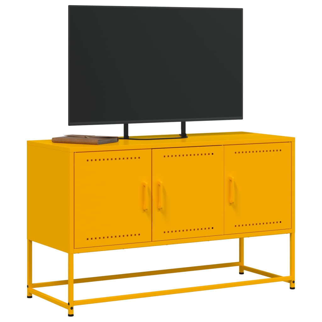 TV ormarić boja senfa 100,5 x 39 x 60,5 cm čelični