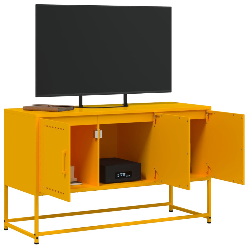 TV ormarić boja senfa 100,5 x 39 x 60,5 cm čelični