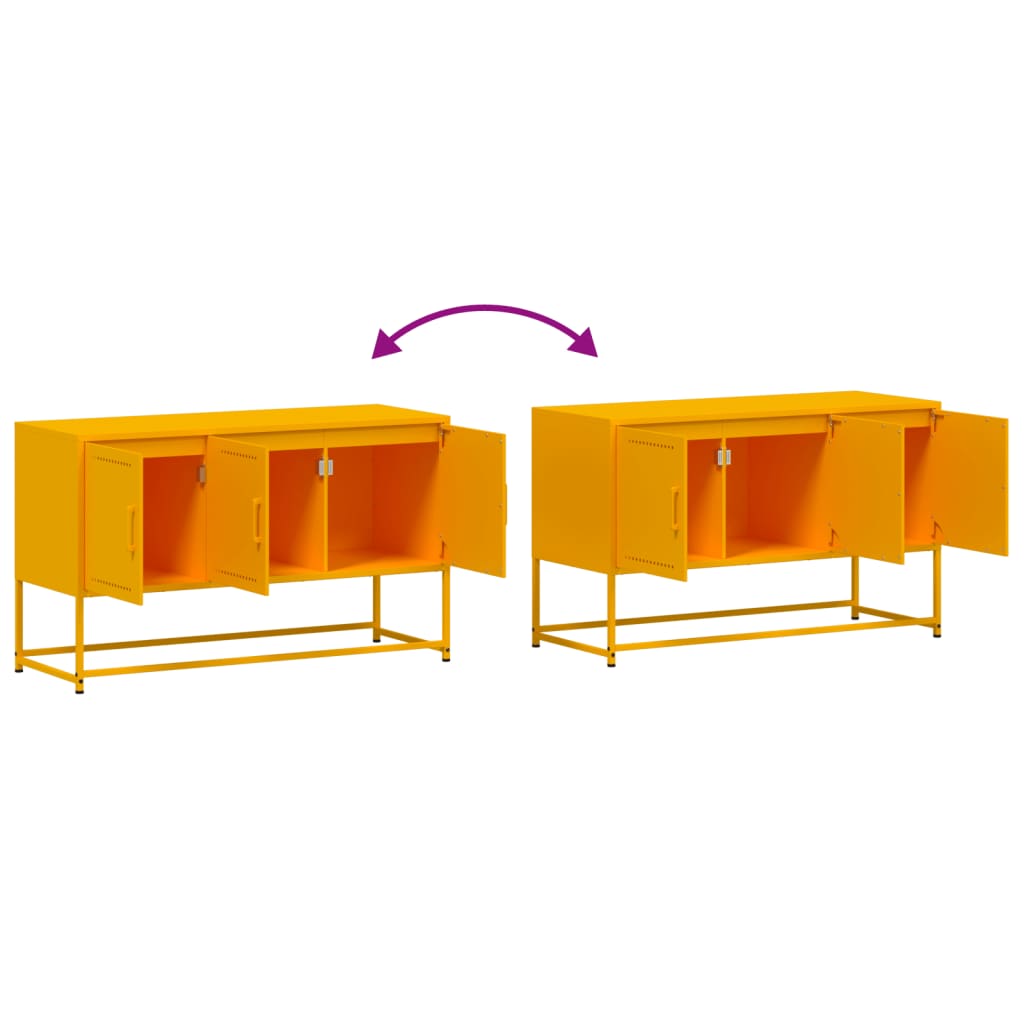 TV ormarić boja senfa 100,5 x 39 x 60,5 cm čelični