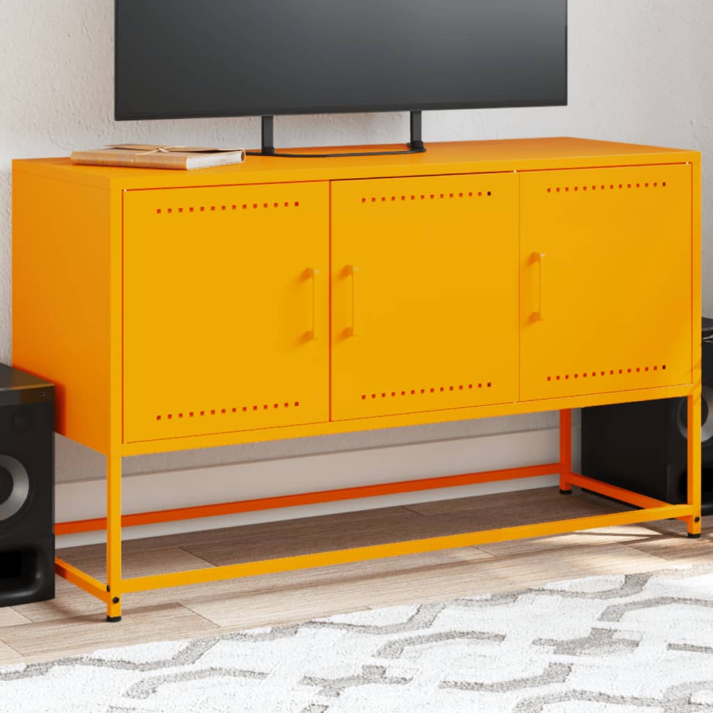 TV ormarić boja senfa 100,5 x 39 x 60,5 cm čelični
