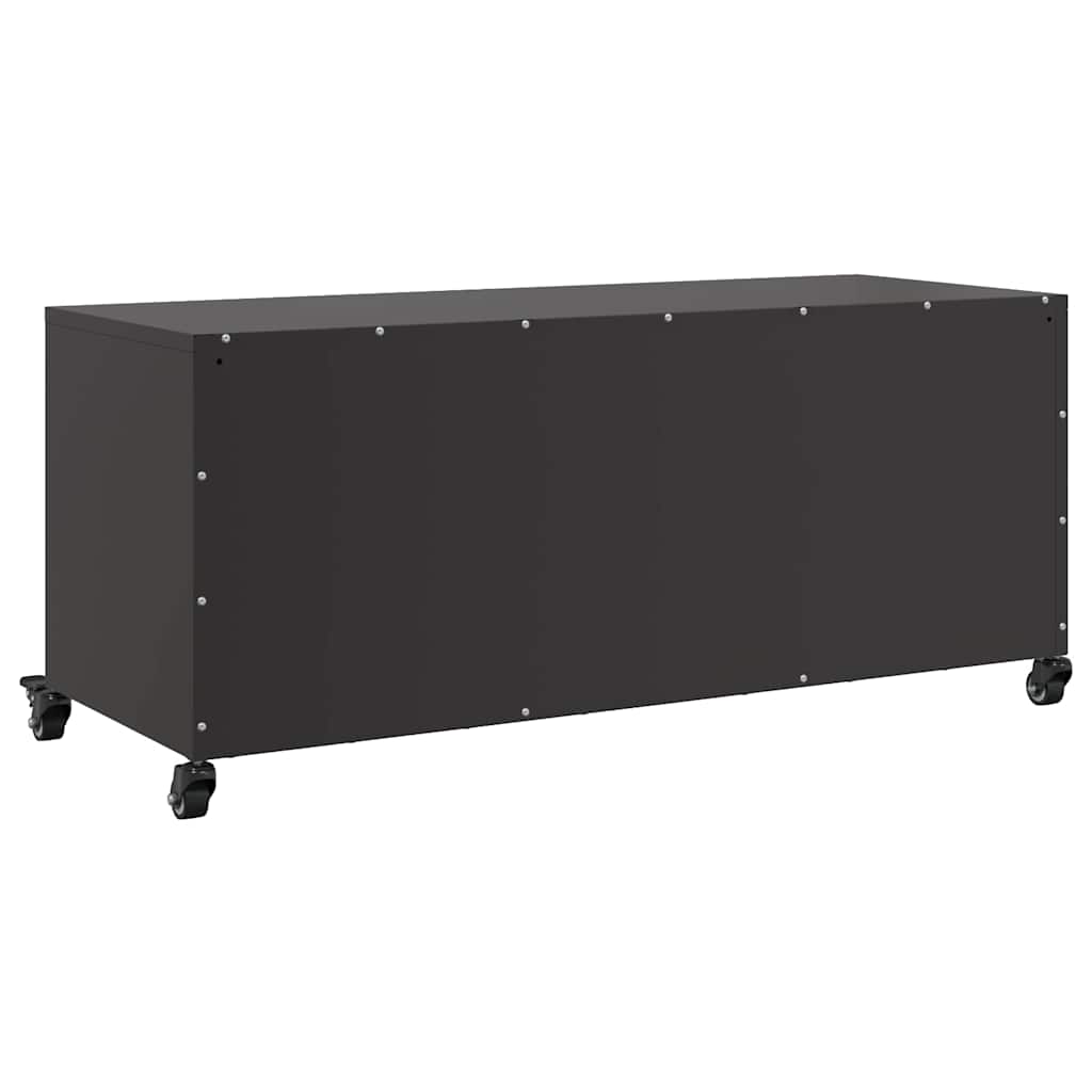 TV ormarić crni 100,5x39x43,5 cm čelik