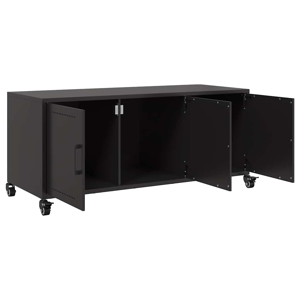 TV ormarić crni 100,5x39x43,5 cm čelik