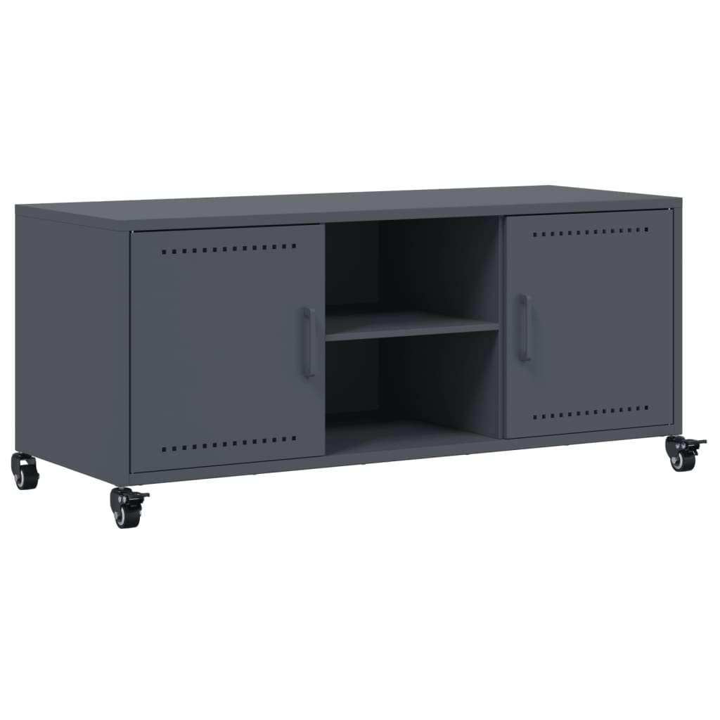TV ormarić antracit 100,5 x 39 x 43,5 cm čelik Antracitno siva