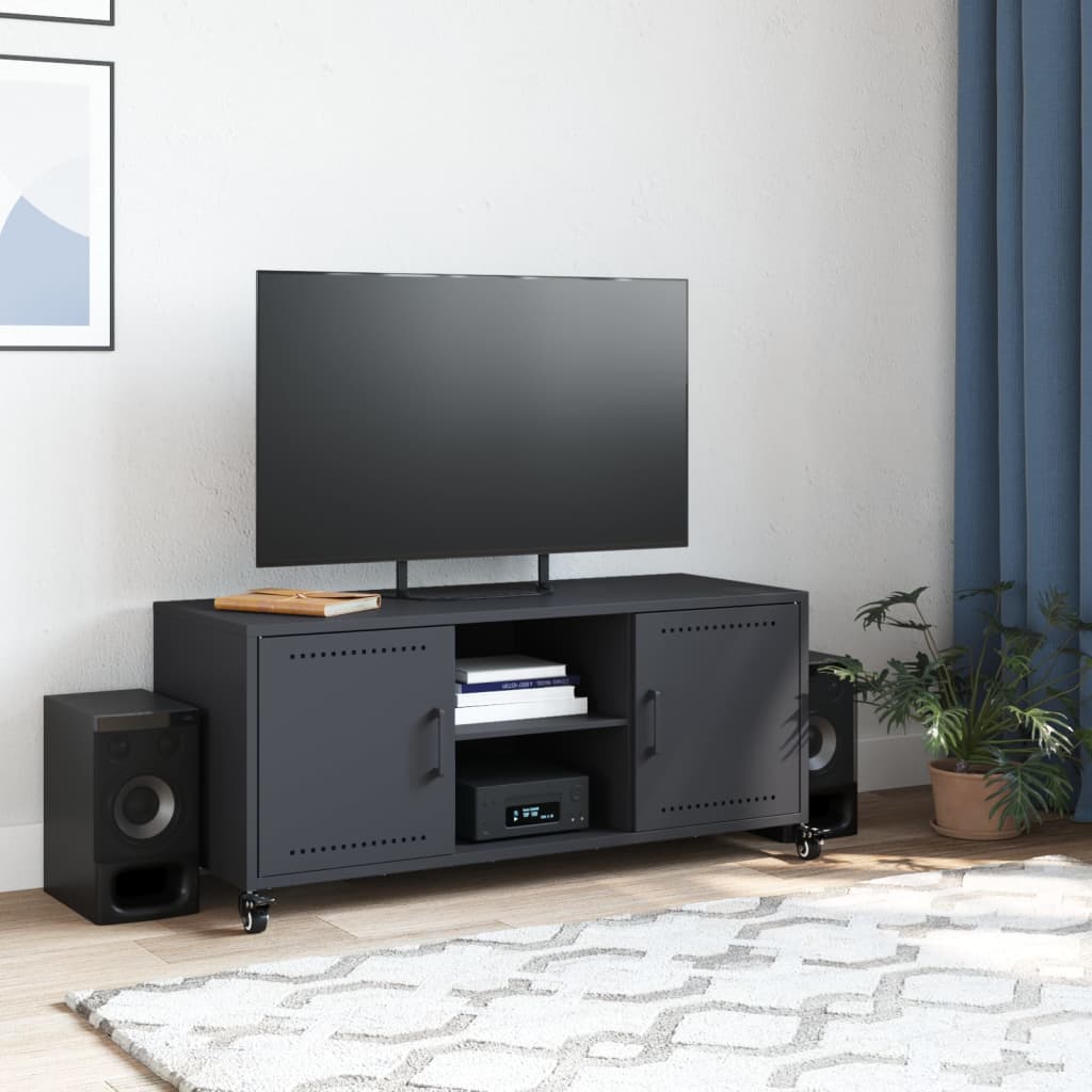 TV ormarić antracit 100,5 x 39 x 43,5 cm čelik Antracitno siva