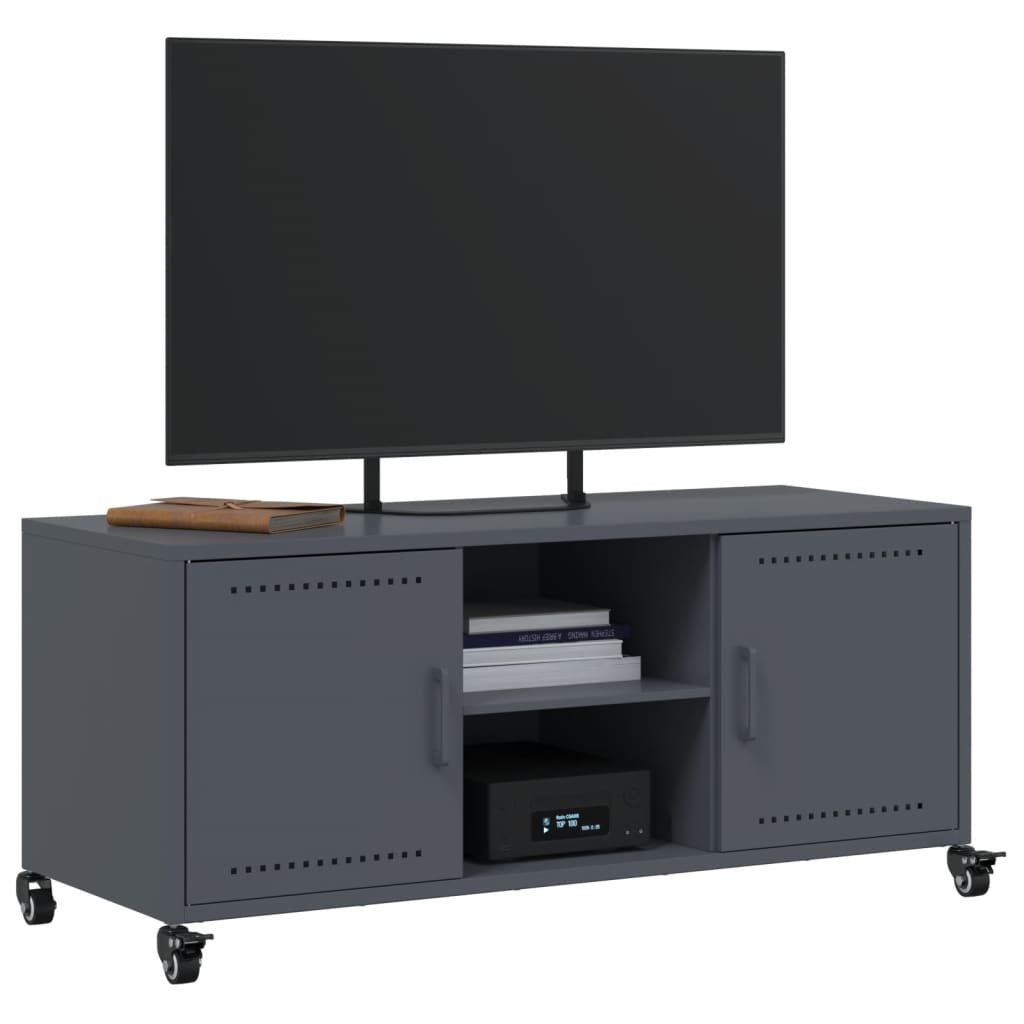 TV ormarić antracit 100,5 x 39 x 43,5 cm čelik Antracitno siva