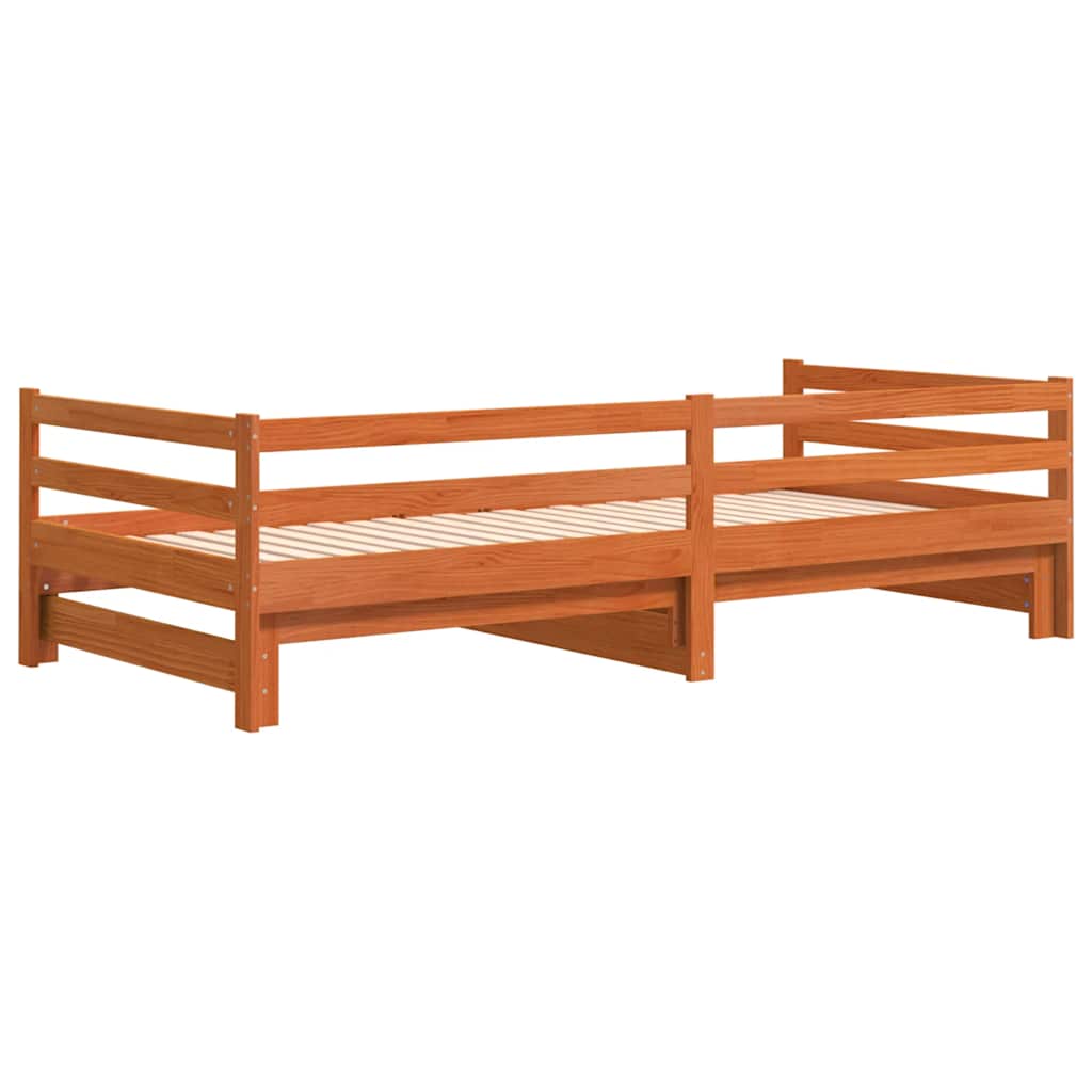 Dnevni krevet na razvlačenje voštano smeđi 90x200 cm