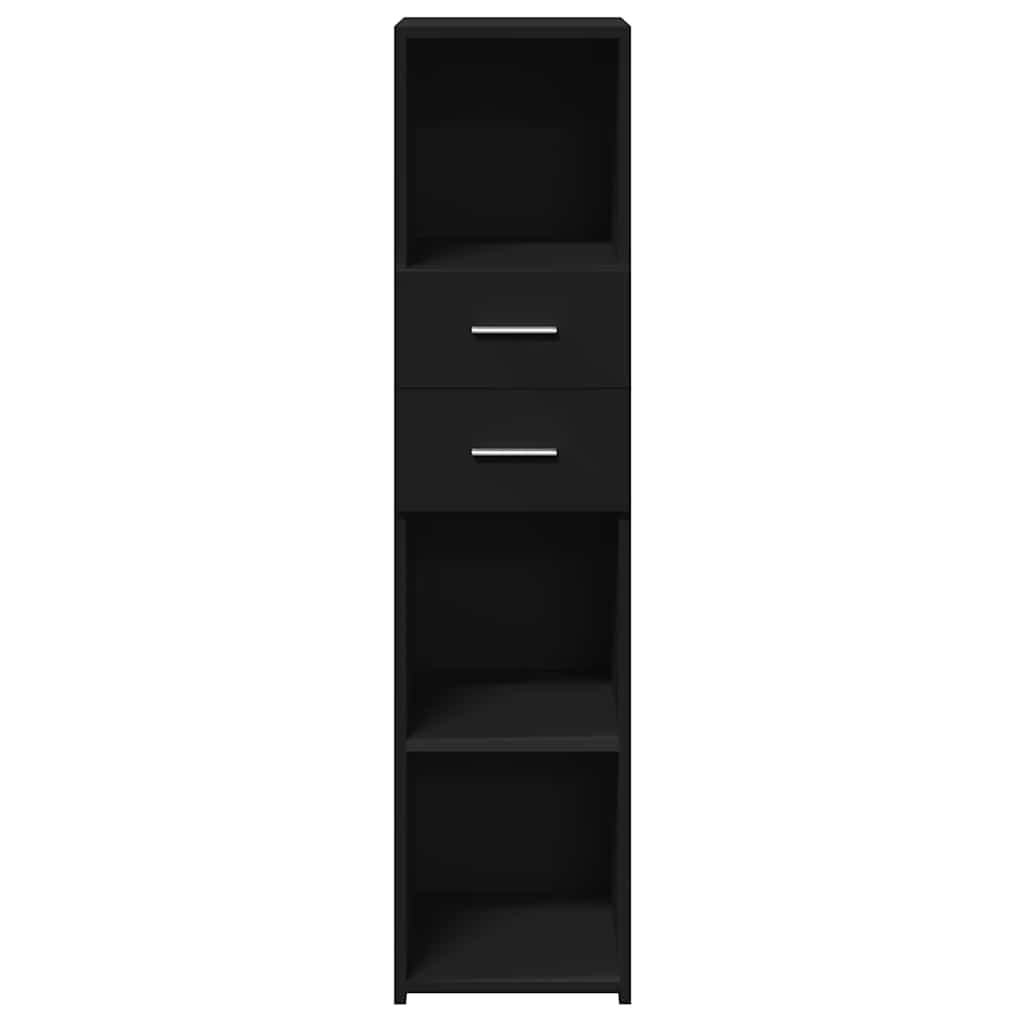 Visoka komoda crna 30 x 42,5 x 124 cm od konstruiranog drva