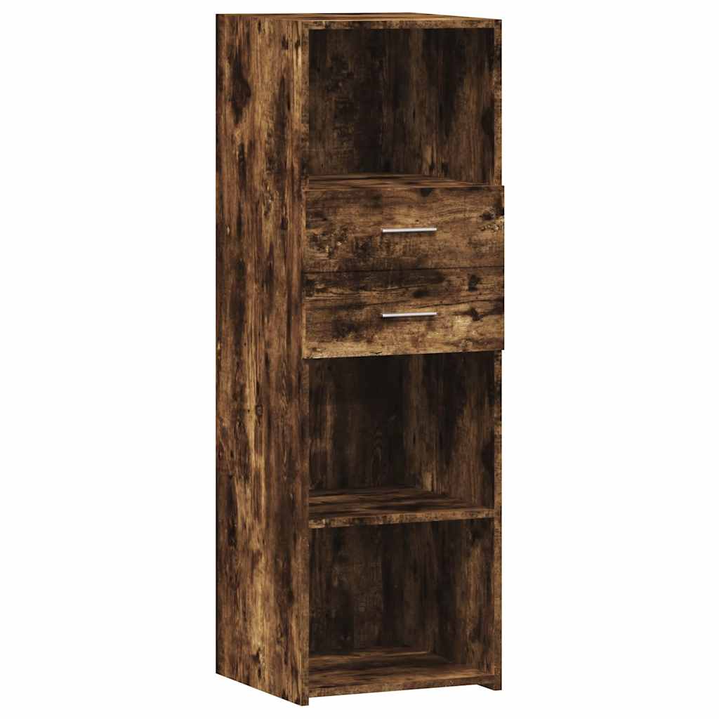 Visoka komoda boja hrasta 40 x 42,5 x 124 cm konstruirano drvo Smeđa