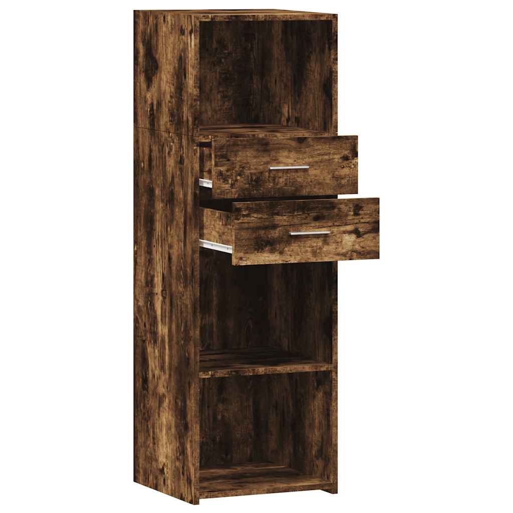 Visoka komoda boja hrasta 40 x 42,5 x 124 cm konstruirano drvo Smeđa