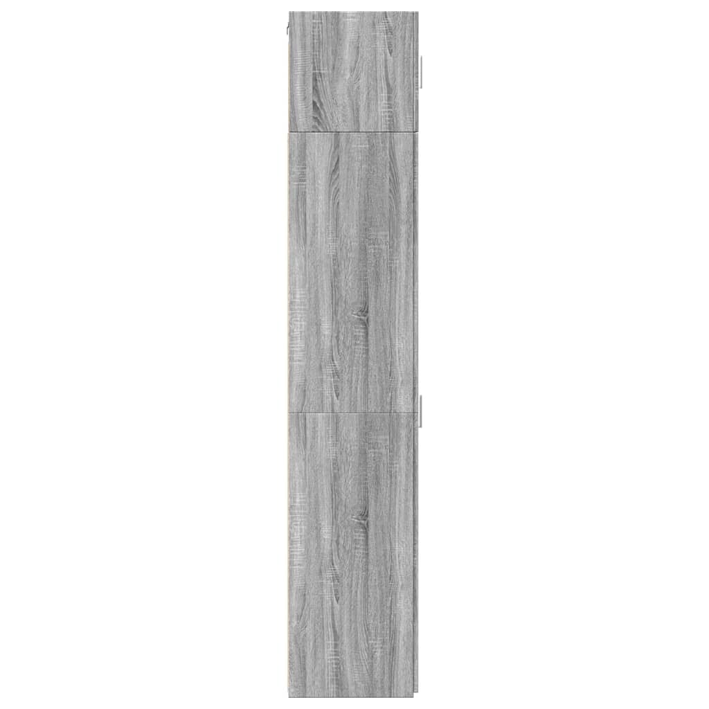Uski ormarić za pohranu siva boja hrasta 40x42,5x225 cm drveni