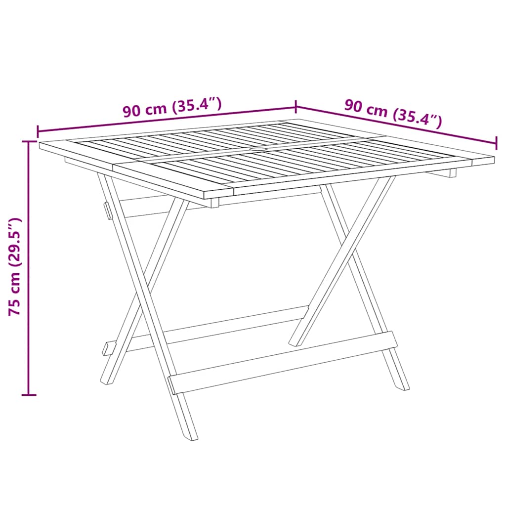 5-dijelni vrtni blagovaonski set poliratan i masivno drvo crni Crna 90 x 90 x 75 cm