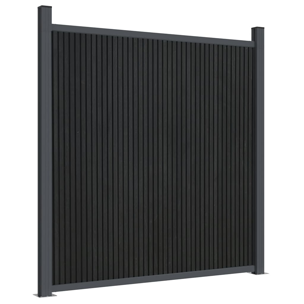 Panel za ogradu sivi 1737 x 186 cm WPC