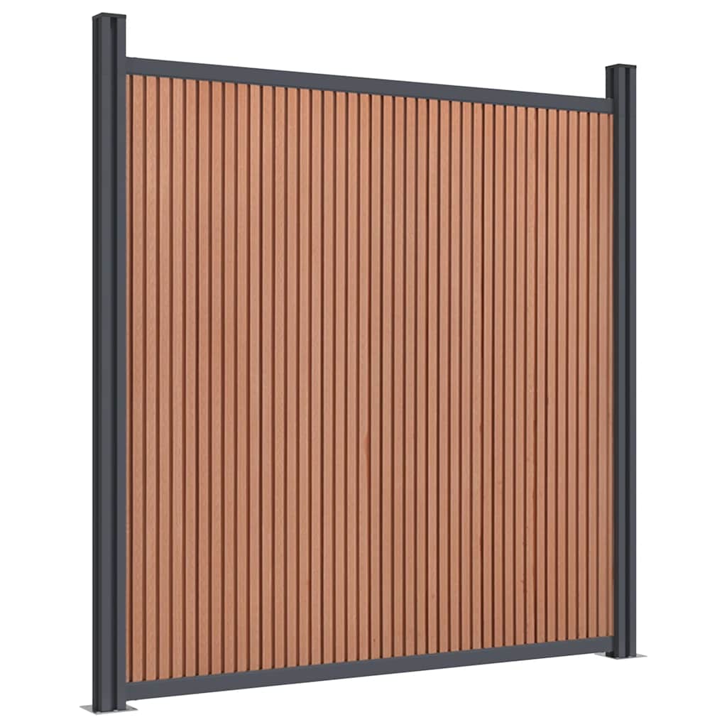 Panel za ogradu smeđi 1737 x 186 cm WPC