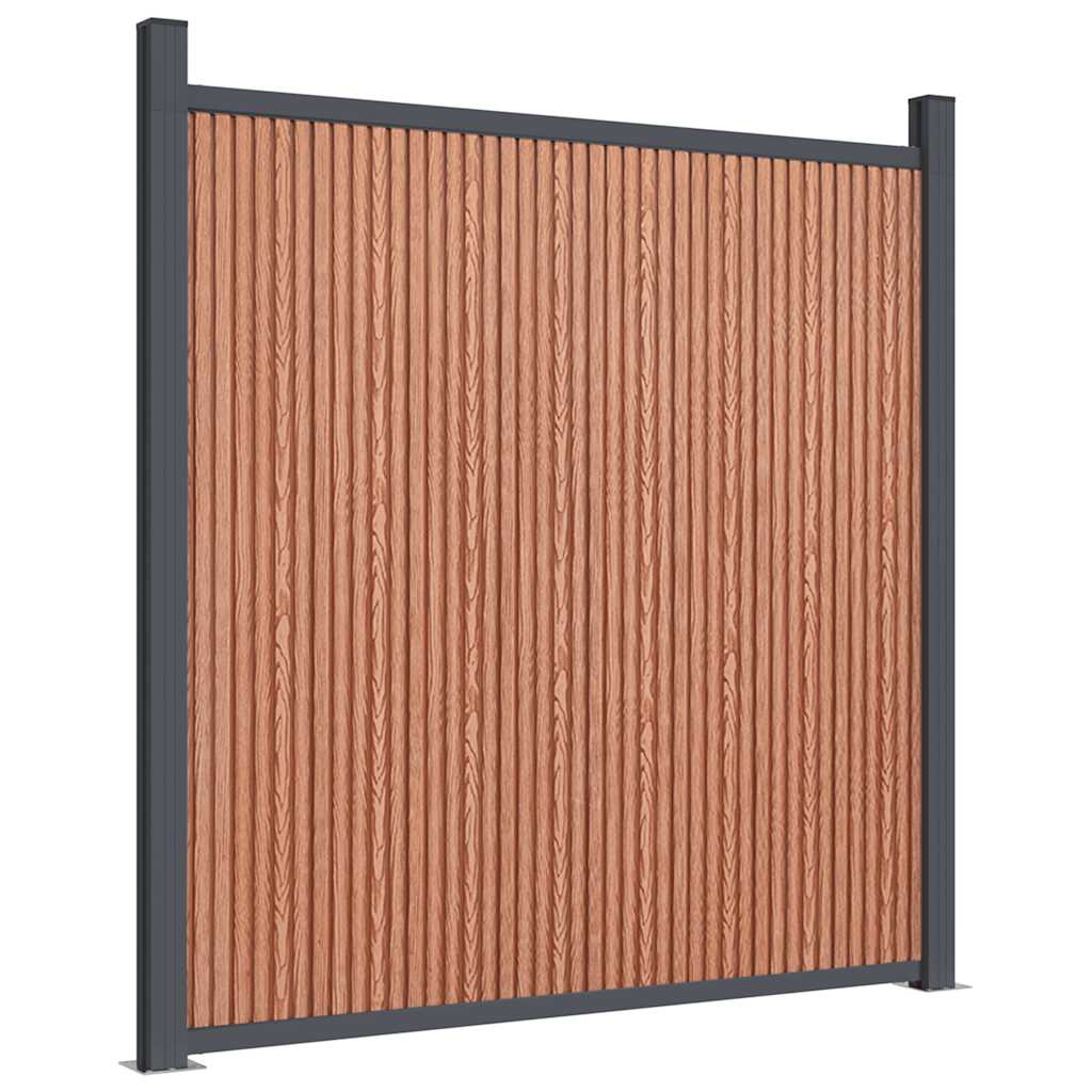 Panel za ogradu smeđi 1737 x 186 cm WPC