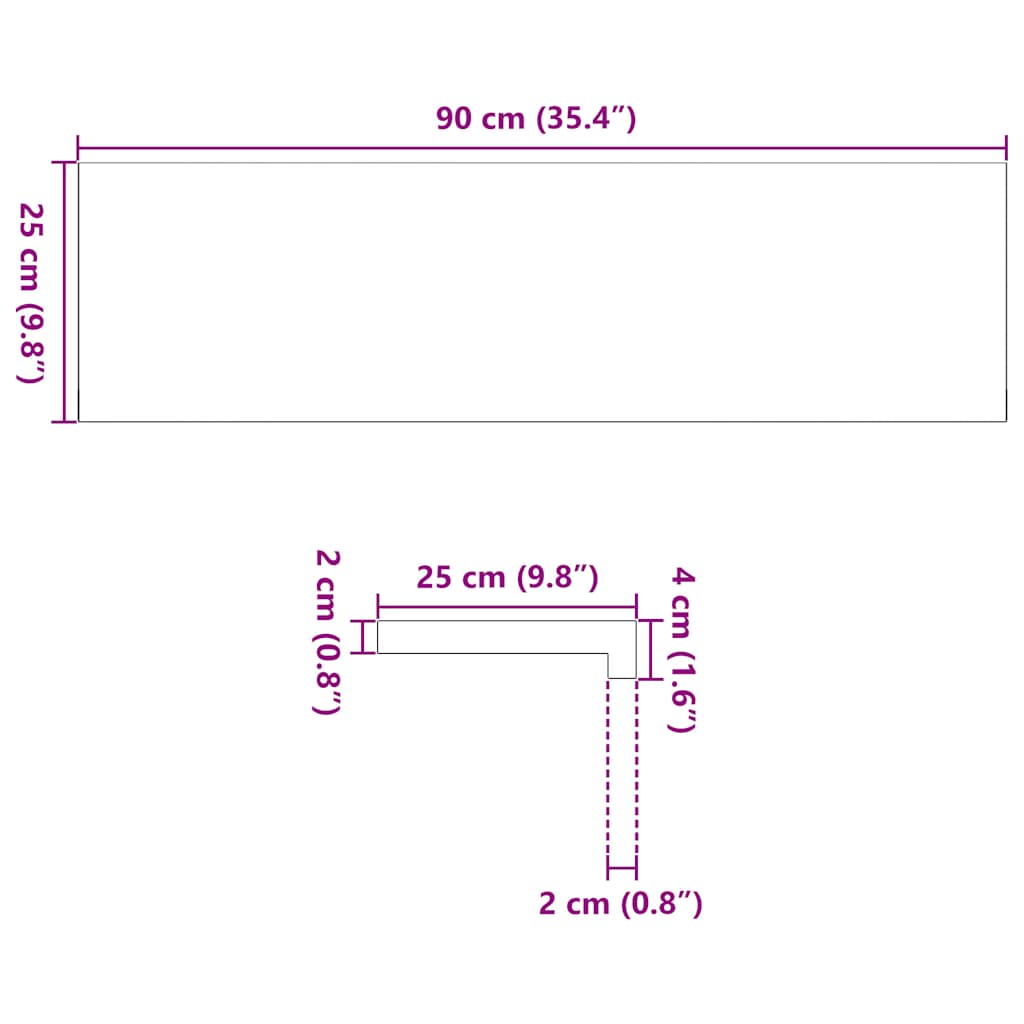 Gazišta za stepenice 4 kom od svjetlosmeđa masivne hrastovine 90 x 25 x 2 cm