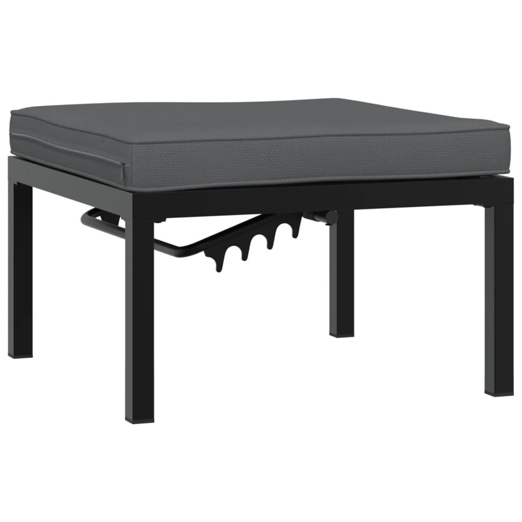 3-dijelni set vrtnih sofa s jastucima crni aluminijski